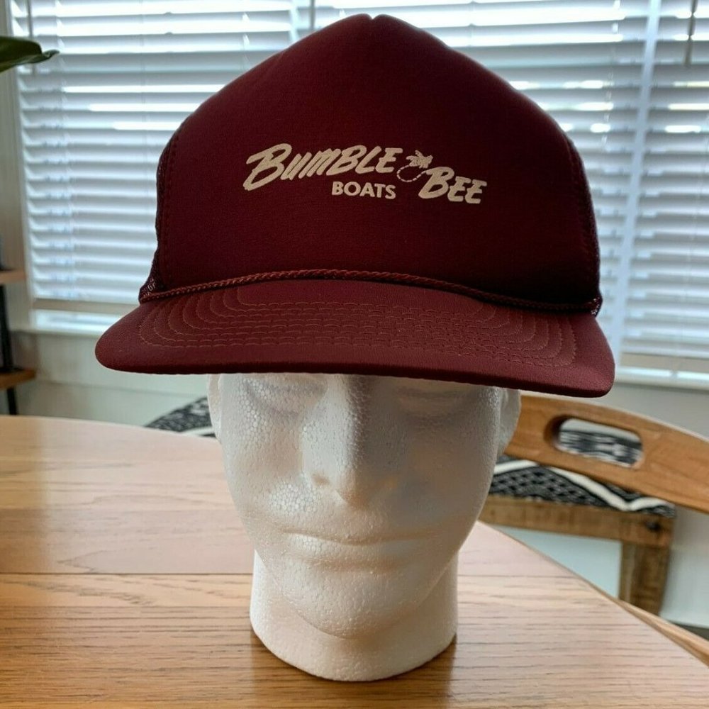 Cobra Caps Bumble Bee Boats Trucker Snap Back Hat, Vintage - Good Condition